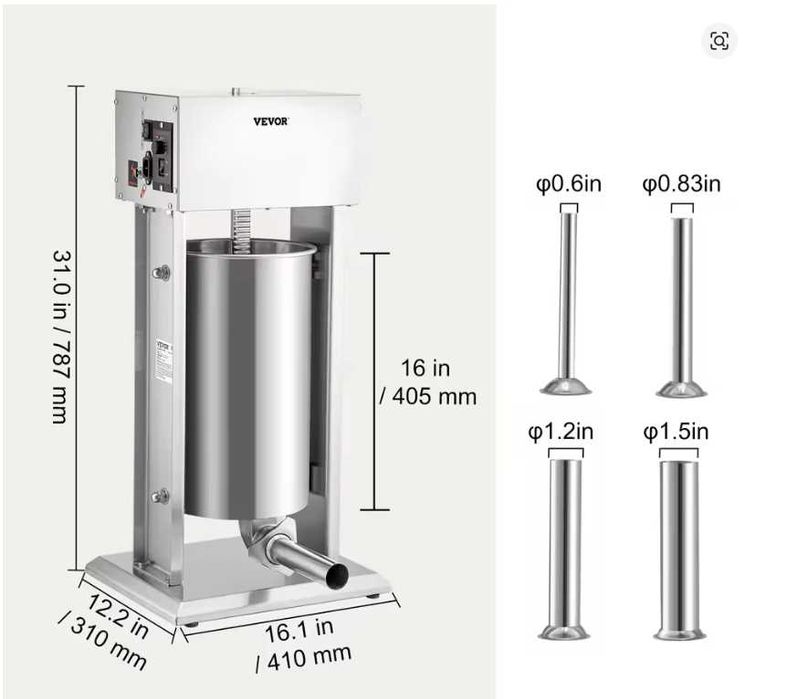 sprit carnatar ,aparat masina de umplut carnati 10 lit electric Italia