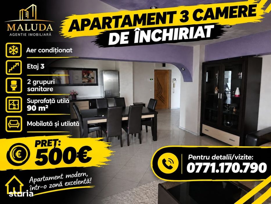 De inchiriat Ap 3 cam. Calea Bucuresti — fotografia 1