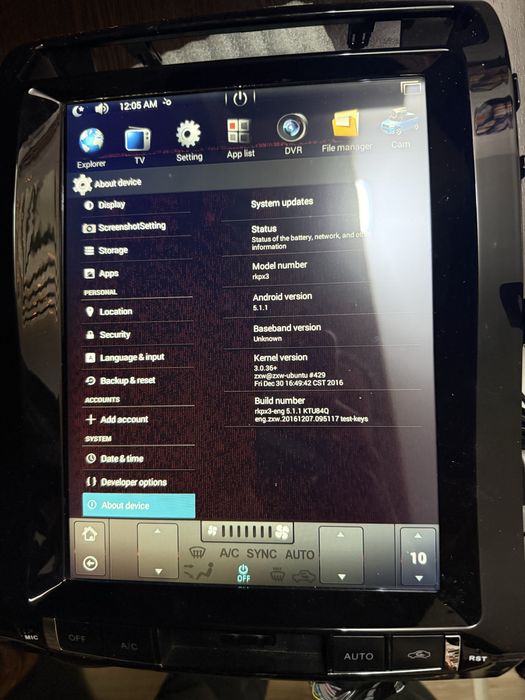 * Android монитор 12.1 штатное головное устройство на LandCruiser 200