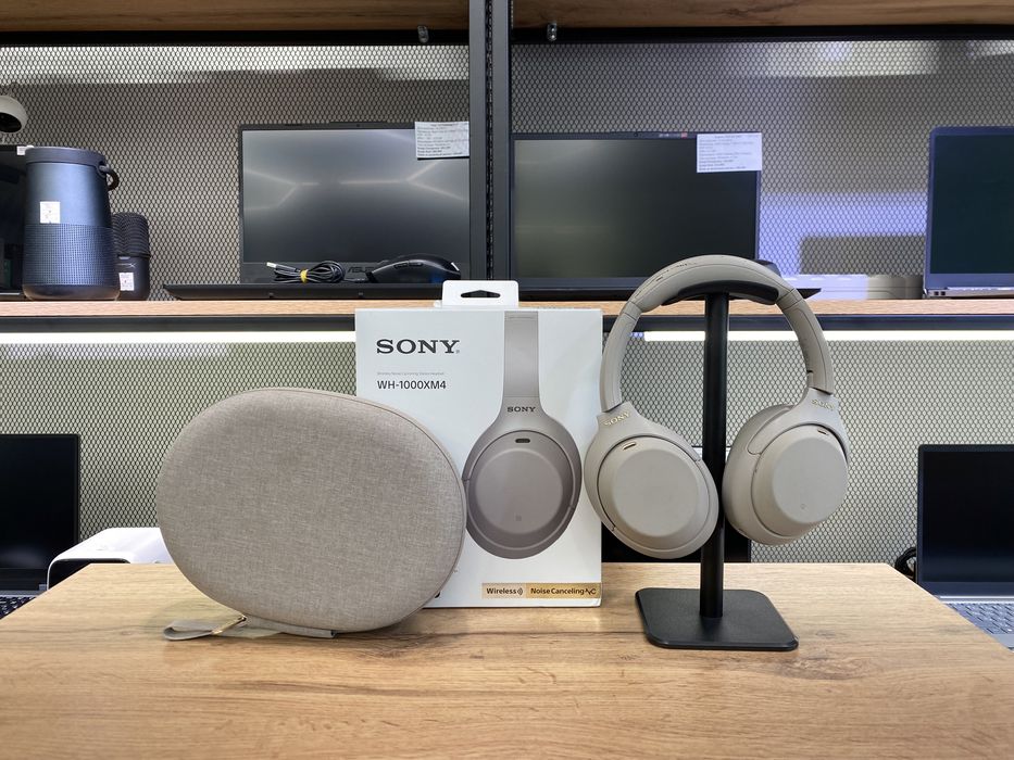 Беспроводные наушники Sony WH-1000XM4, бежевые, 2439/А10