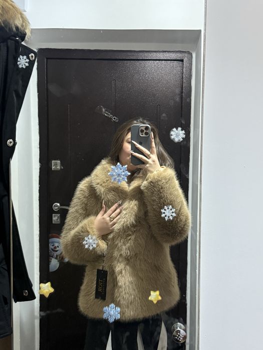 Шуба нат овчина под песец