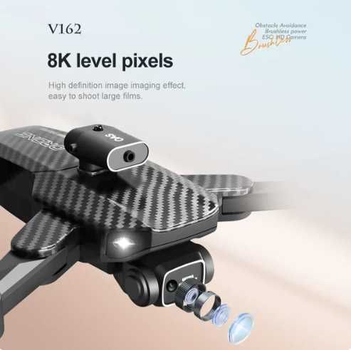 Сгъваем Дрон V2 GPS , FPV 4K Камера с Нощно Виждане, Карбон