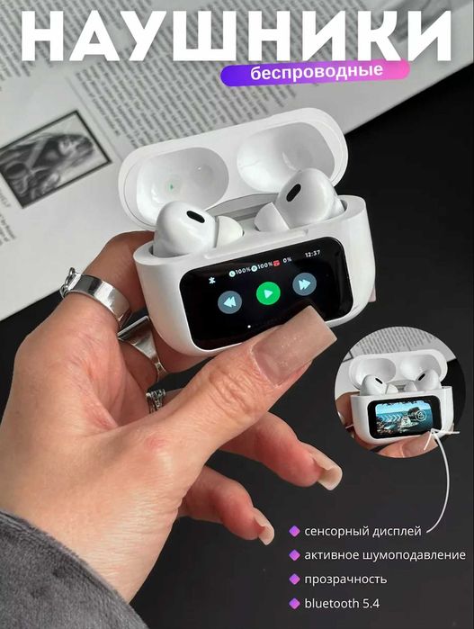 Bluetooth наушники с шумоподавлением наушники беспроводные с экраном
