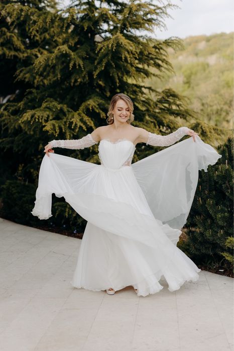 BRIDAL DRESS - ROCHIE RHEA COSTA mireasa mătase naturală