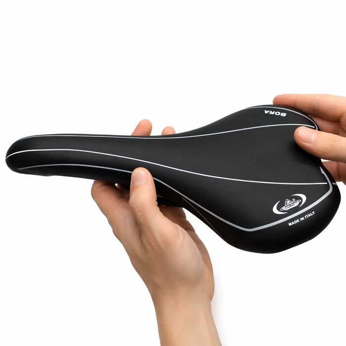 Седалка за велосипед Selle Monte Grappa Bora, черна, Made in Italy
