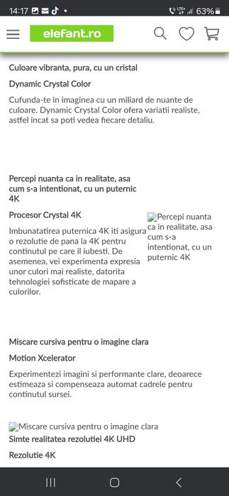 Vand TV SAMSUNG 214 cm / 85"