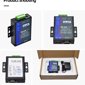 ZLAN5107 Изолиран сериен сървър RS232 RS422 RS485 към Ethernet конверт