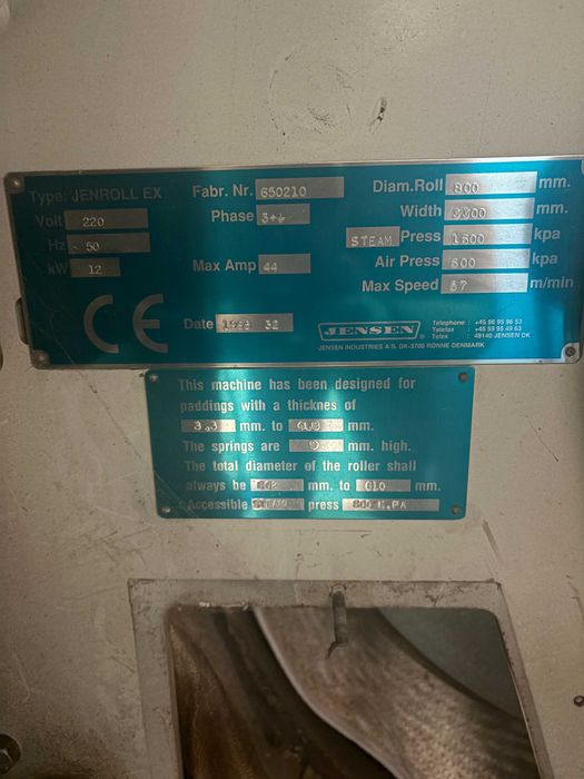 Vand calandru Jensen pentru calcat. Linie completa+ generator abur