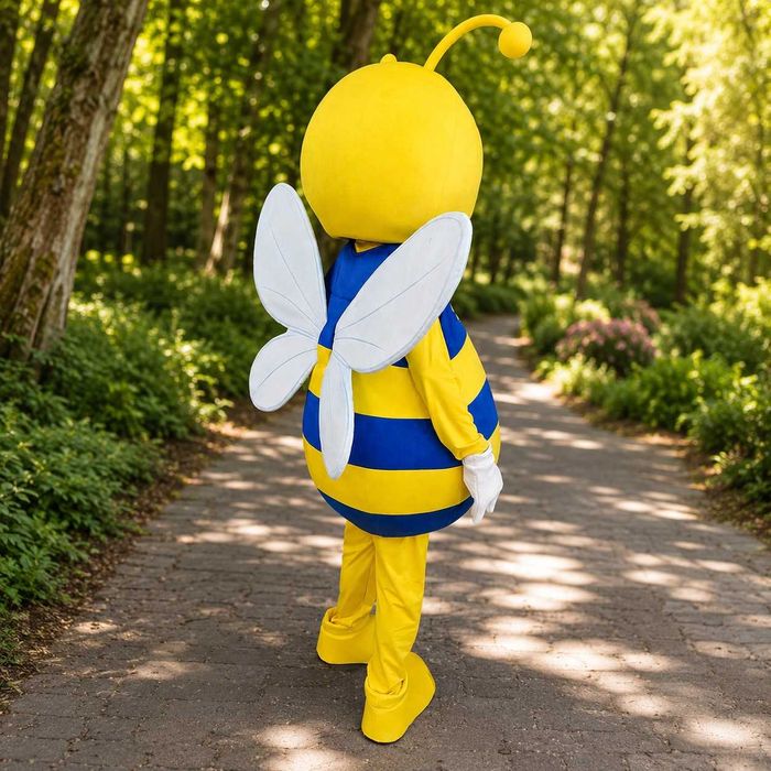 Costum Mascota Albina pentru Adulti, Mascota Profesionala Albinuta, Costum Mascota Handmade pentru Evenimente si Petreceri