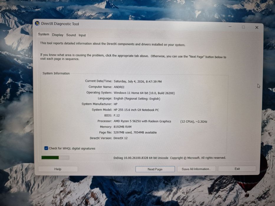 Hp 255 G9 | Ryzen 5 12 CPU | SSD 512 | 8gb RAM