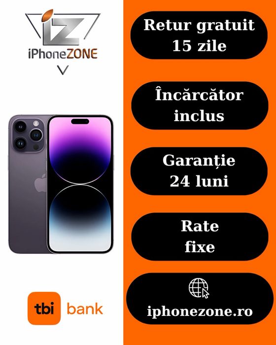Iphone 14 Pro Max 512GB 100% Mov Garantie Rate BuyBack - iphonezone.ro