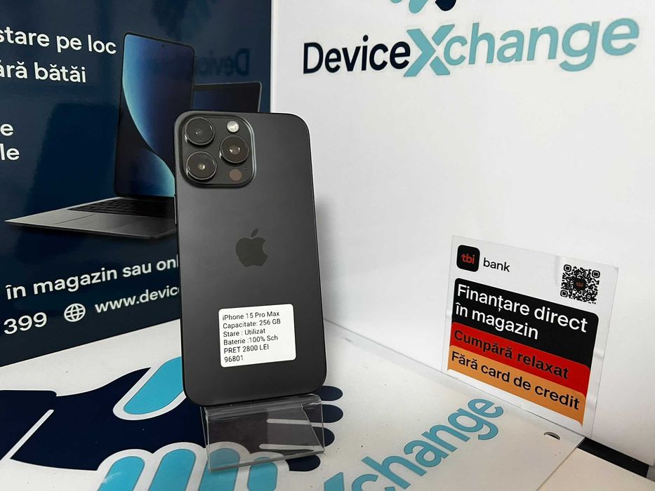 iPhone 15 Pro Max 256 100%  * Garantie *Buy Back * deviceXchange