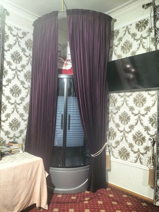 Парда 2та эшик 4та дераза 1 та душевой кабиной 2 каватли