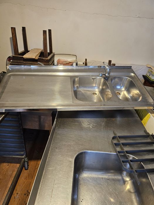 Vand chiuveta dubla inox cu baterie inclusa