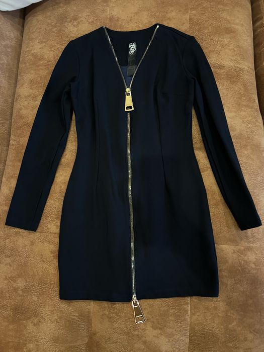 Тъмносиня стилна рокля