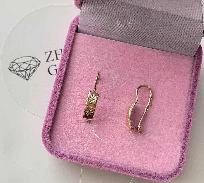 Золотые серьги без вставок