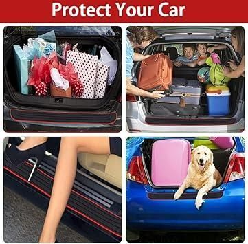 Лайсна Протектор гумен за багажник 90 x 7cm с червен кант №3054