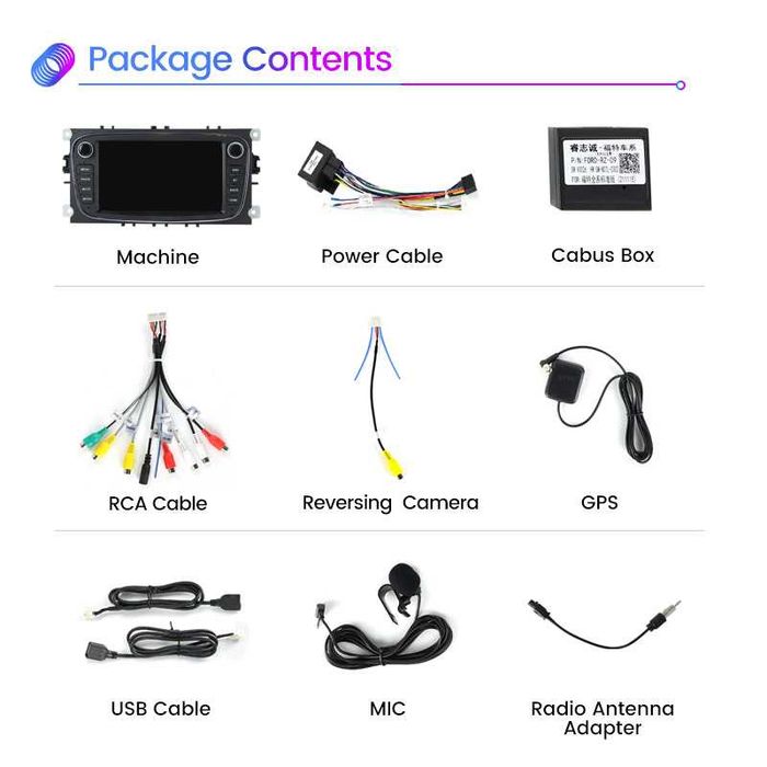 Navigatie Ford Focus 2 Mondeo S Max C Max Android 14 CarPlay + CAMERA