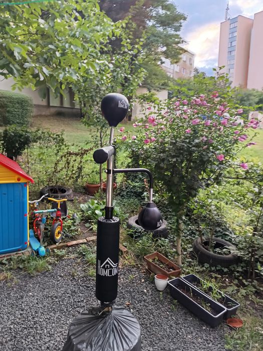 sac de box podea +bara rotativă 360°