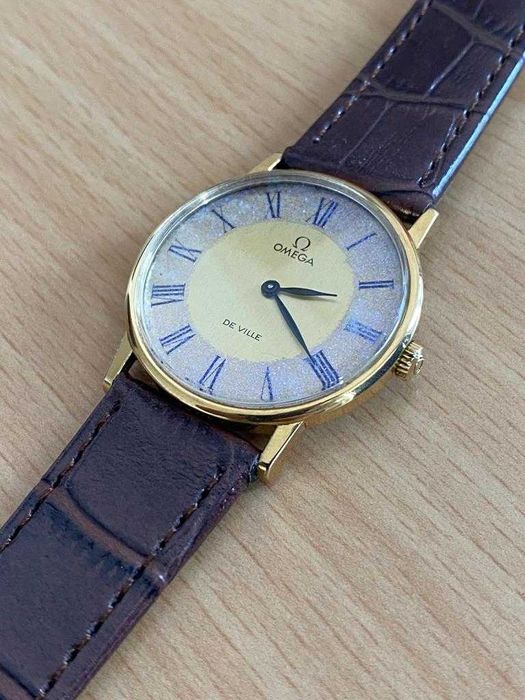 Ceas Omega De Ville mecanic plat aurit