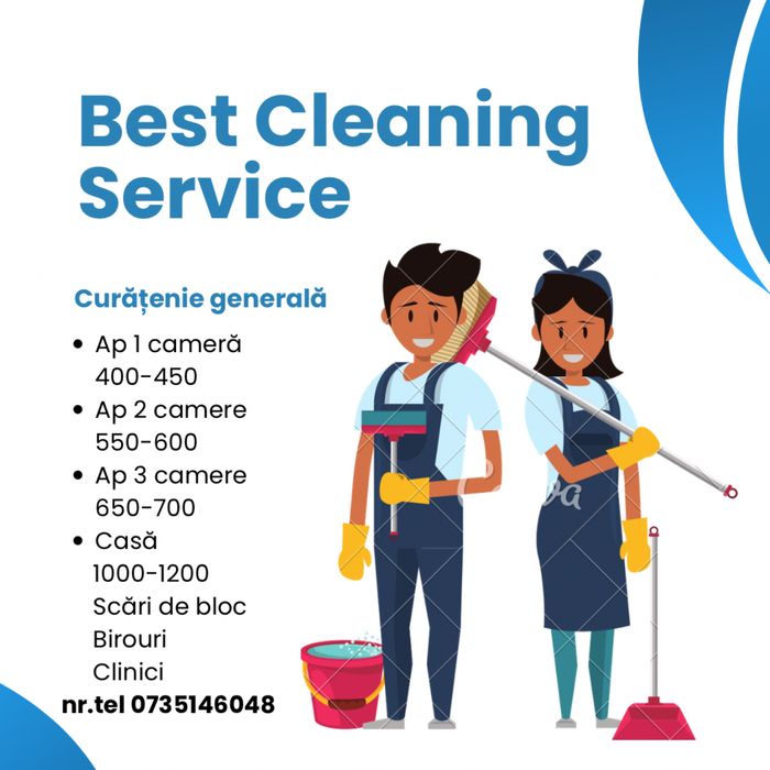 Servicii curatenie la Domiciliu , Birouri, Scari , Spatii verzi !