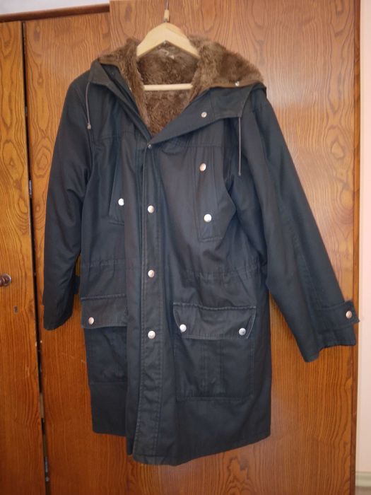 Шуба Nr. 1 -2-3 от импрегниран шлиферен плат с кожена подплата .