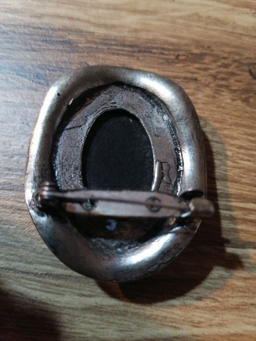 Brosa camee albastra