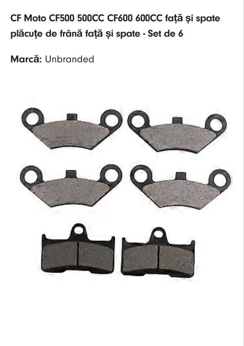 Set placuțe frâna atv