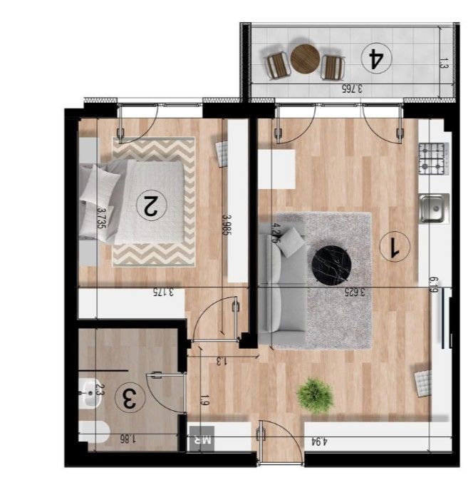 Vanzare apartament finalizat 2 camere superb langa metrou Berceni