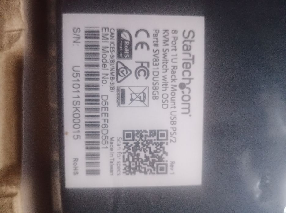 Switch KVM Startech SV831DUSBGB, 8x VGA