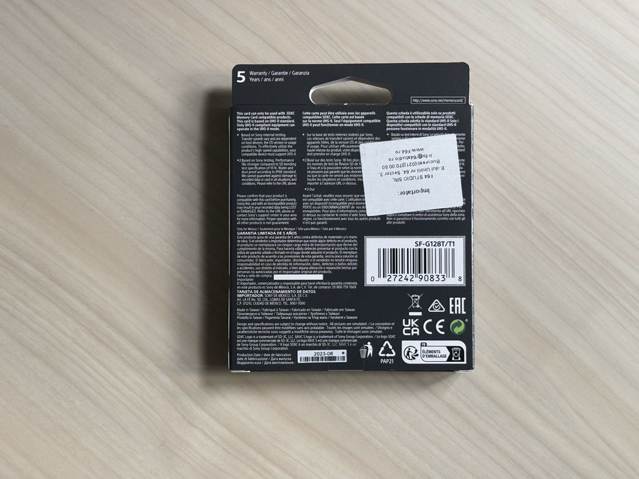 Card SDXC Sony Tough 128GB 300MB/s