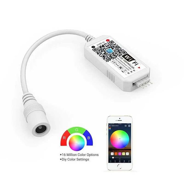 Умный WIFI RGB LED контроллер c РАДИО пультом, Яндекс Алиса