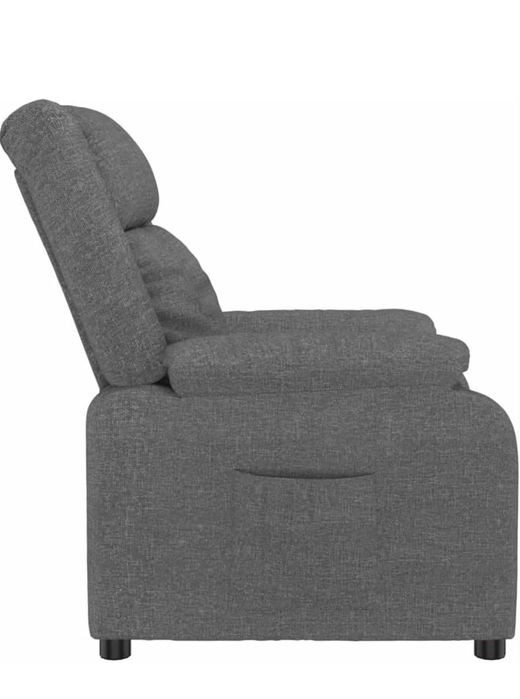 Fotoliu rabatabil maro închis, material textil VidaXL