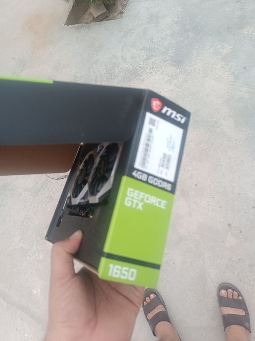 MSI GTX1650 D6 Ventus XS
GDDR6 4gb / 128 bit 
Карта на заводской пломб