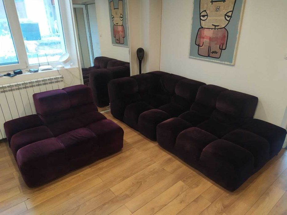 Дизайнерски Канапета B&B Italia в лилаво кадифе! ОРИГИНАЛНИ!