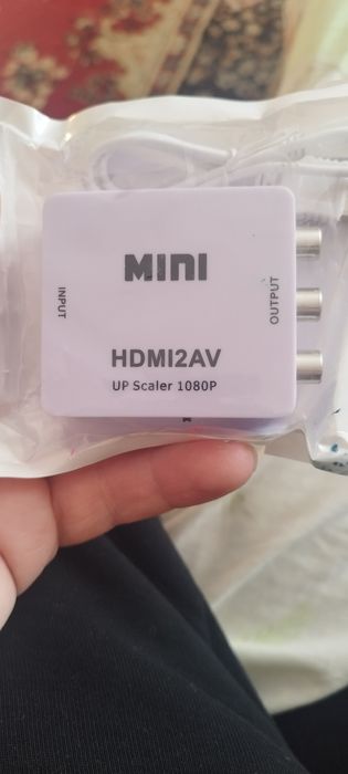 Видео конвертор, PowerTech, HDMI/RCA, Full HD, Бял