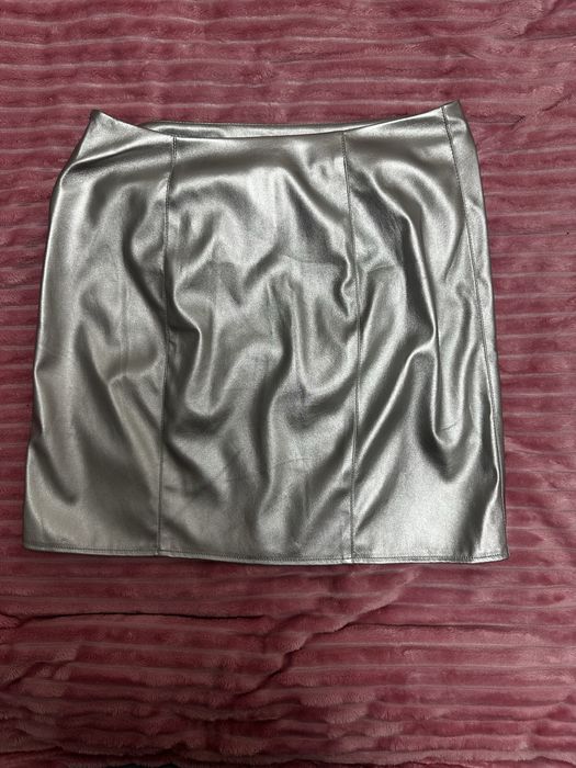 Мини юбка кожанная