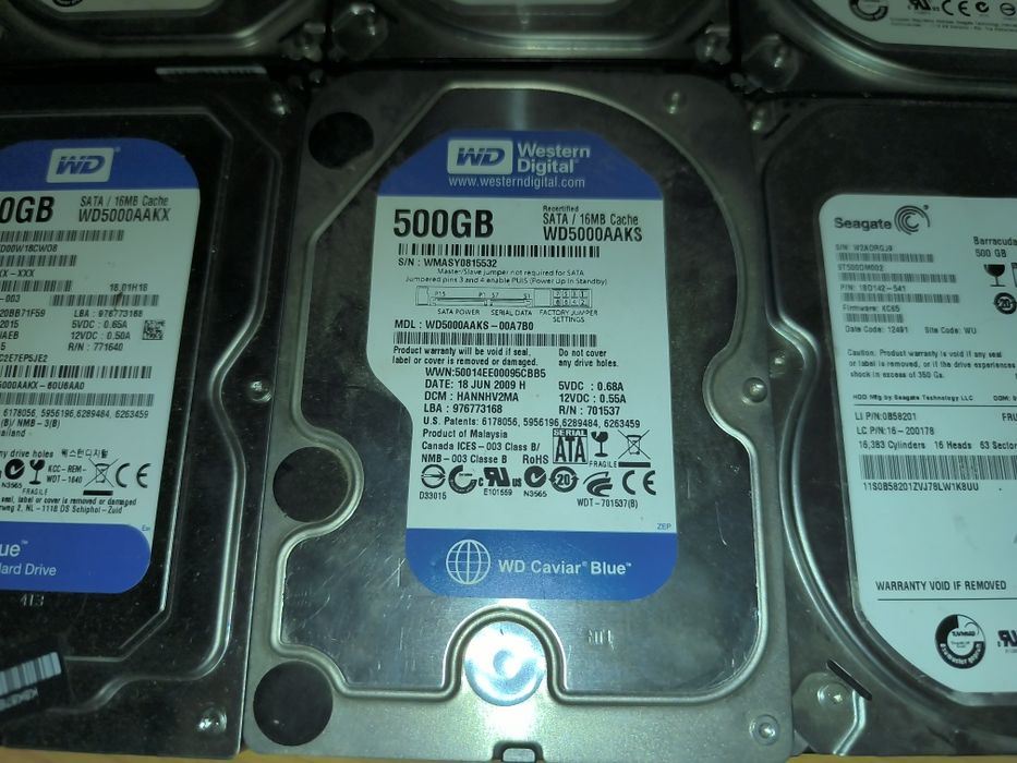 HDD 500GB WD si seagate slim 3.5