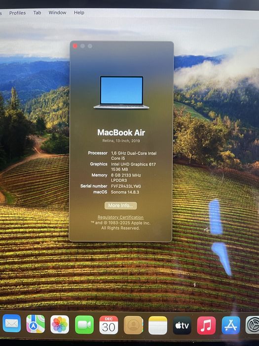 Macbook Air 2019 i5 8ram