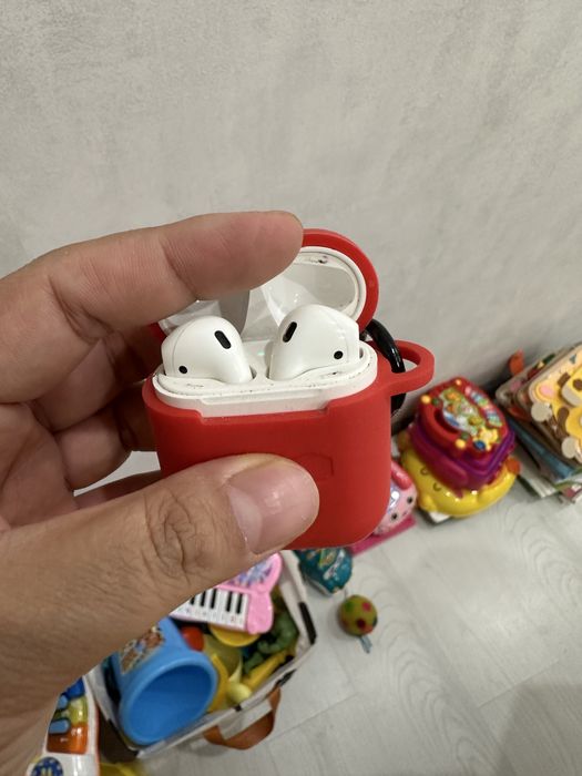 Наушники Airpods 2 оригинал с чехлом
