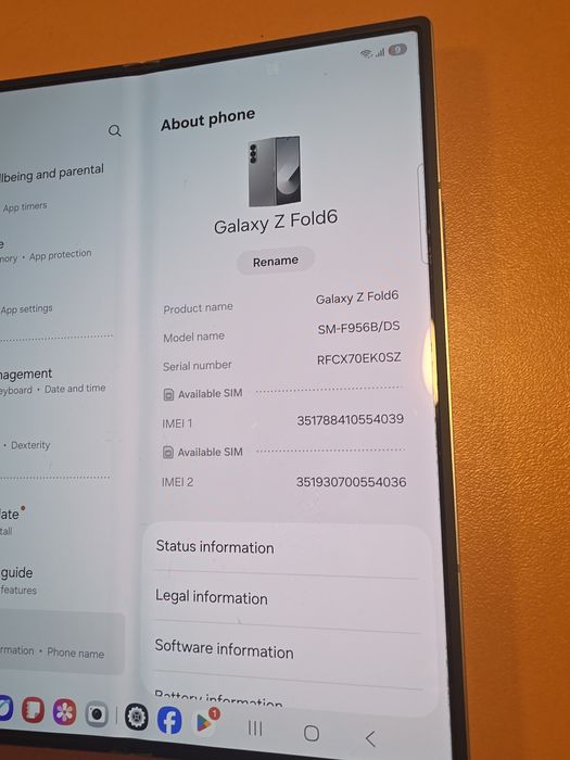 Samsung Galaxy Z Fold6 5G 512gb Silver Dual Sim liber factura garantie