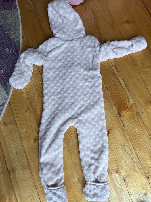 Salopeta din plus marimea 80, 6-12 luni, mansete reversibile