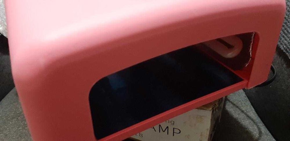 Lampa UV pentru oja gel roz cu timer