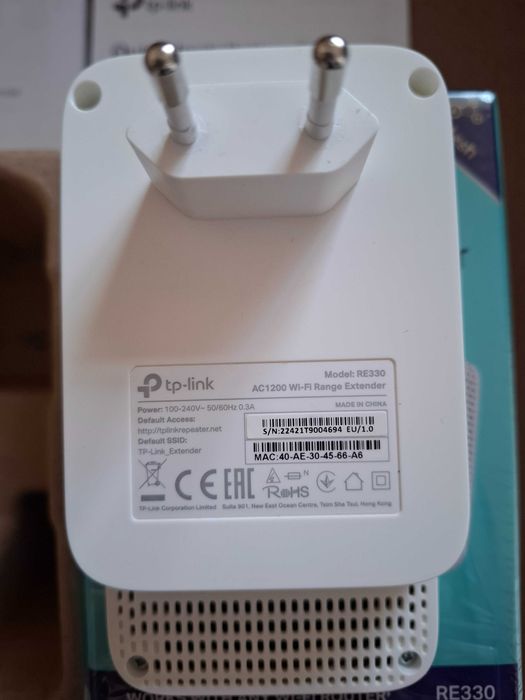 Разширител/Усилвател на обхват Wi-Fi, RE330 AC1200 Mesh Wi-Fi Extender