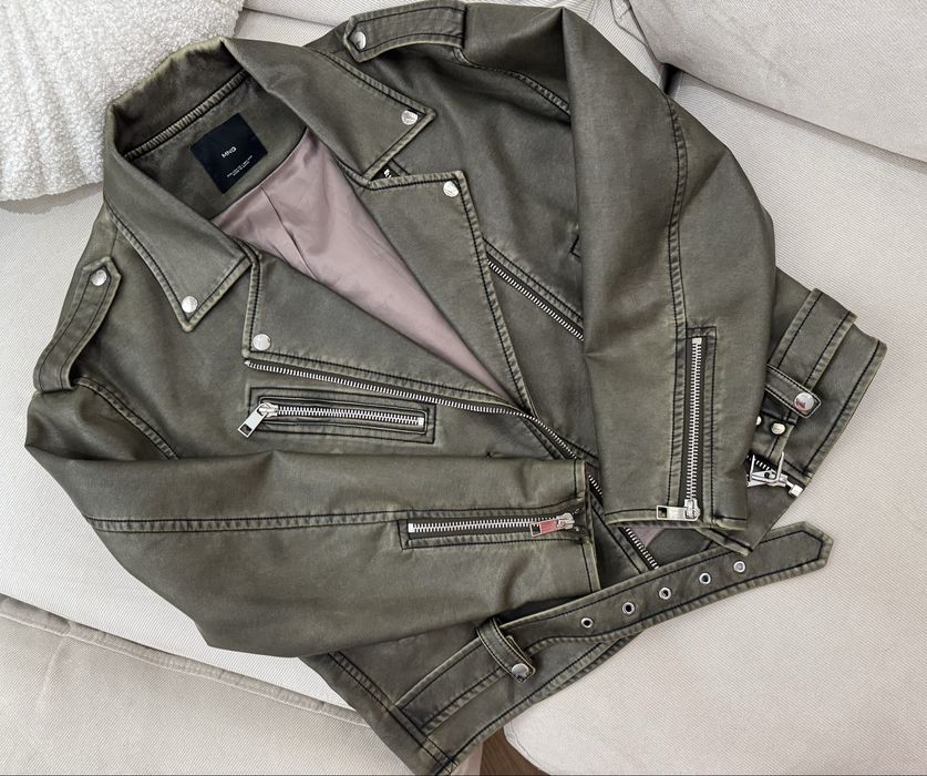 Дамско кожено яке Mango