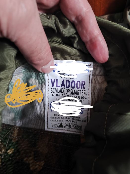 Raniță (rucsac), model militar, 90 litri