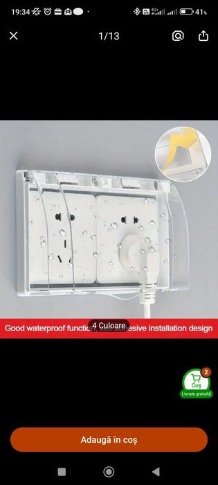 Capac de protecție pentru priza dubla