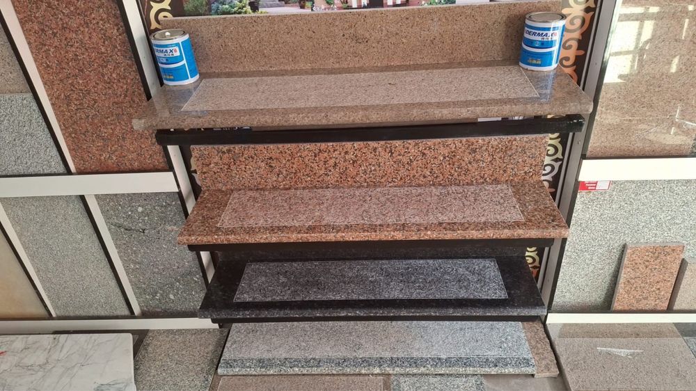 Гранит,мрамор,травертин,подступеник