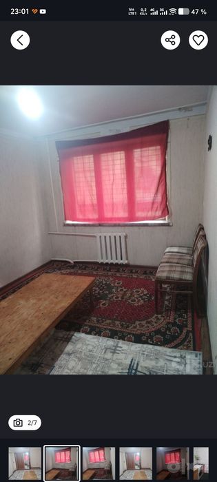ТТЗ2 БОЗОР томонда 1хонали оила, болла ёки кизларга квартира