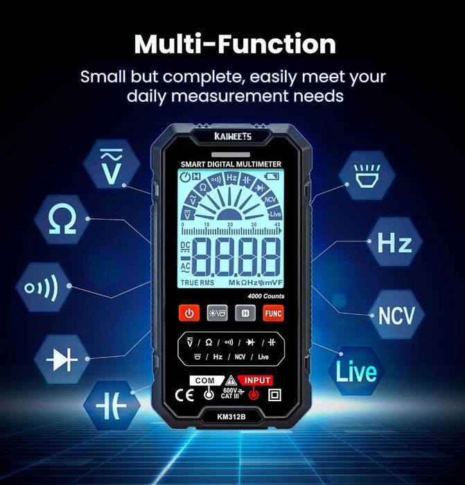 Цифровой мини-мультиметр KAIWEETS KM312B